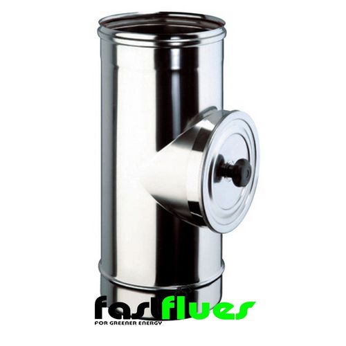 Single Wall  Flue Pipe With inspection Door - 100 mm 4 Inch