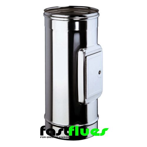 Single Wall  Flue with Clean Out Door - 130 mm 5 Inch